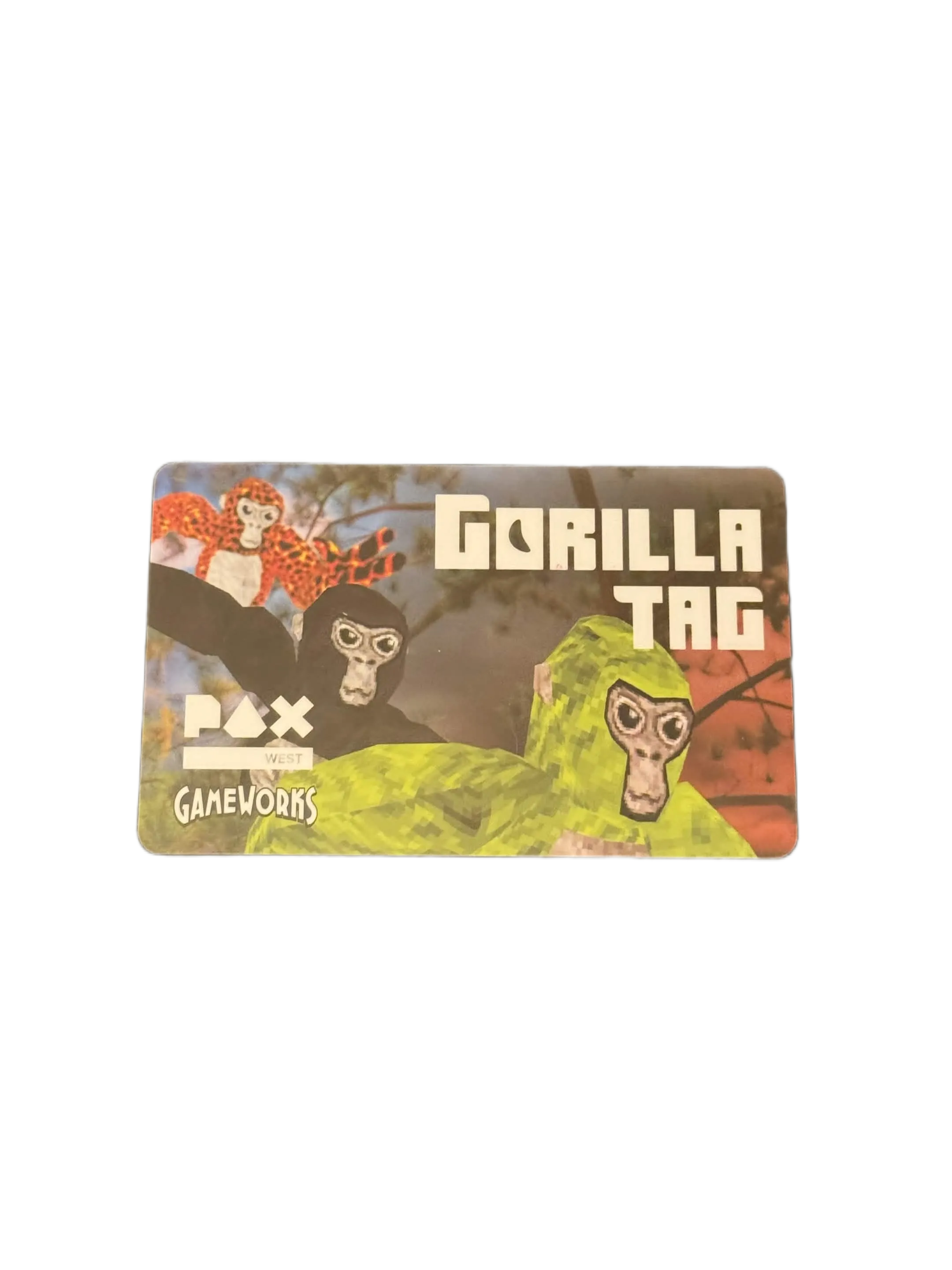 Exclusive Gameworks Gorilla Tag Arcade Card
