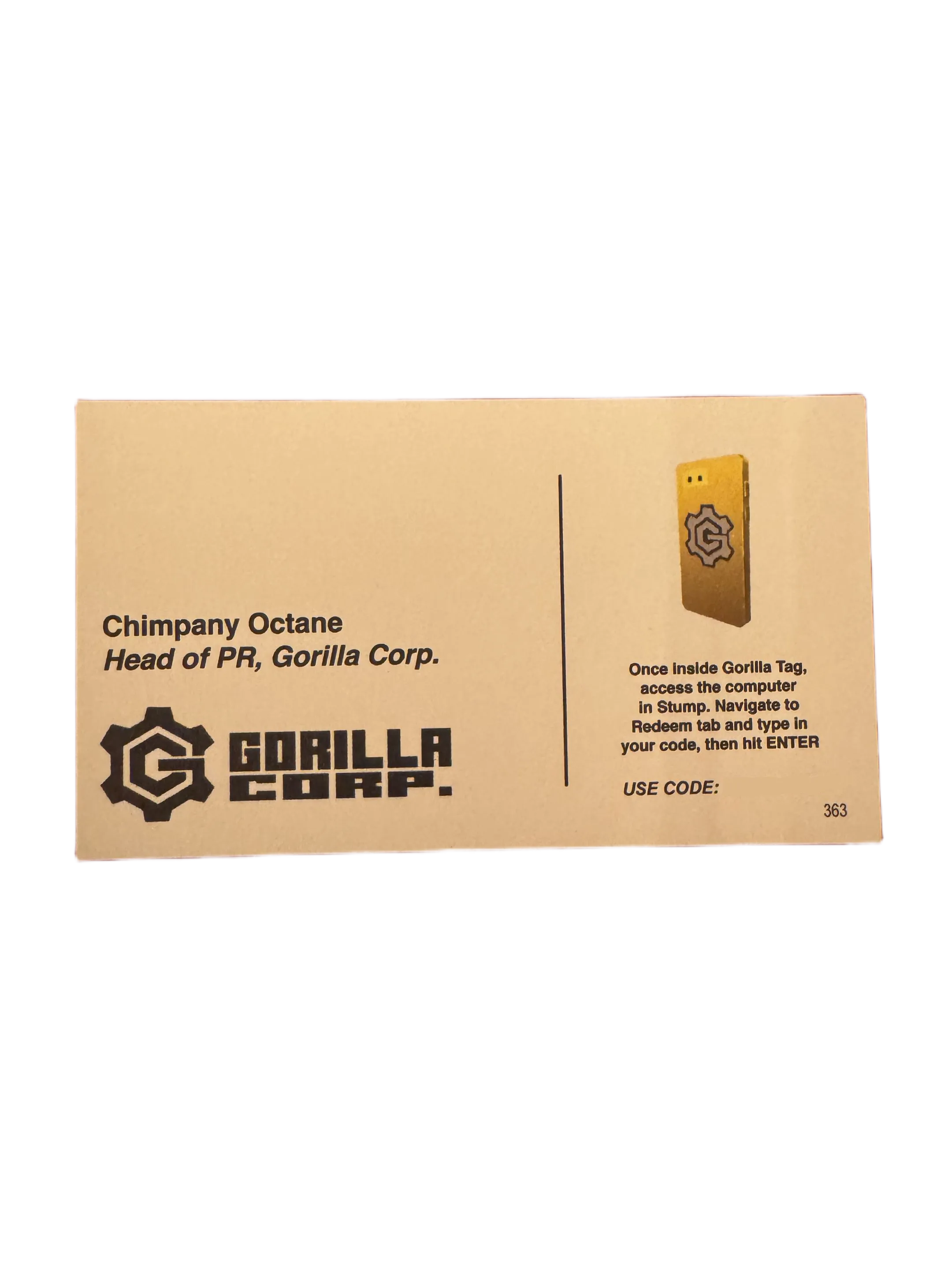 GorillaCon 2026 G-Corp Card