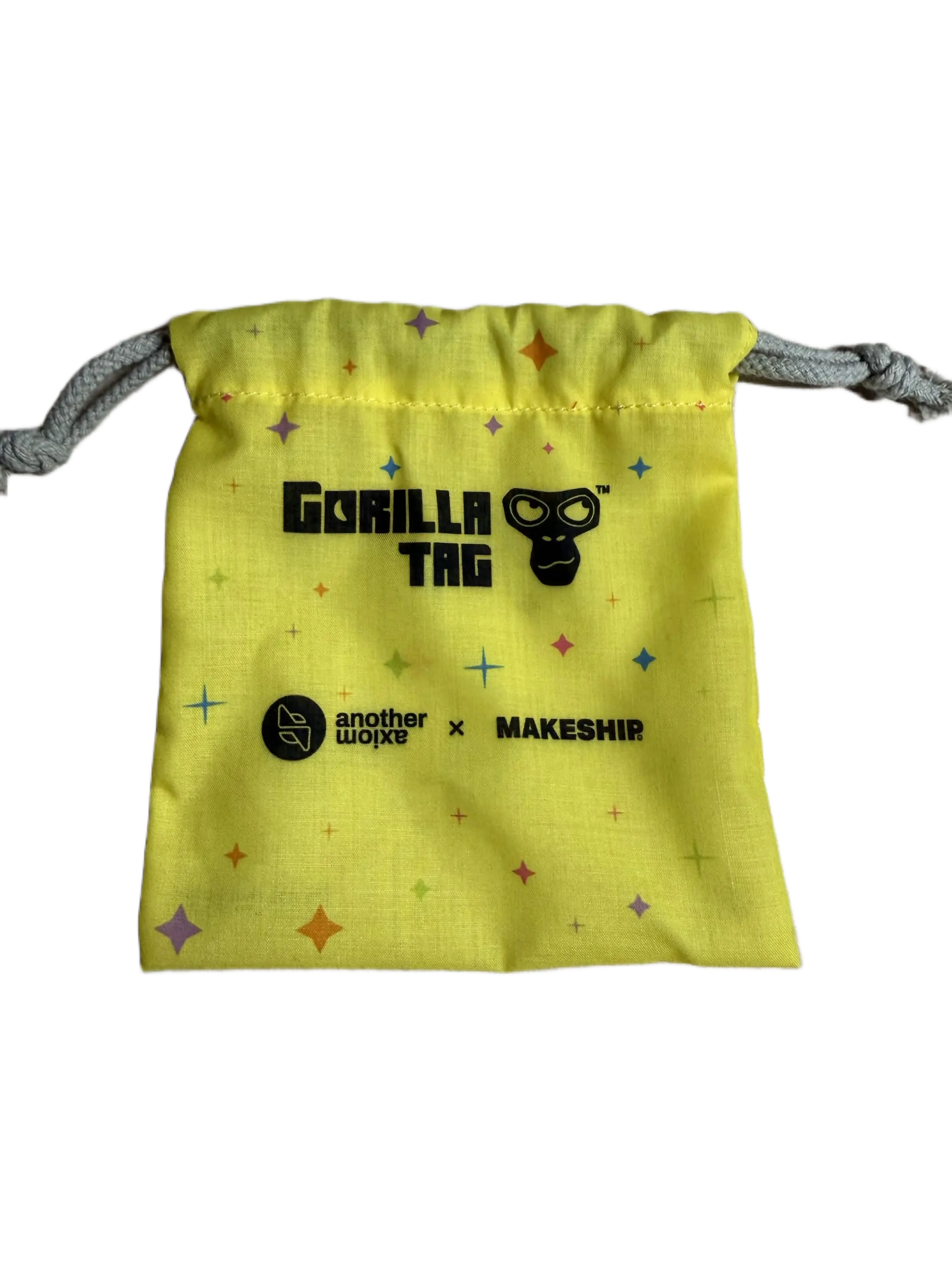 Monke Keychain Drawstring Bag (White Strings)